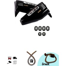 GMS Cg Siyah Yan Kapak + Lastik Takımı (+Buji Kablo Kılıfı)