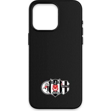 iPhone 15 Pro Uyumlu Beşiktaş Üç Arma Deri Magsafe Lisanslı Telefon Kılıfı