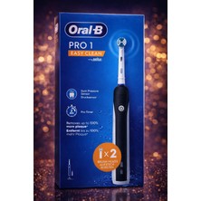 Oral-B Pro 1 Easy Clean Elektrikli Diş Fırçası – Basınç Sensörlü, 2 Başlıklı (Braun Teknolojisi)