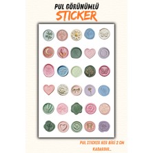 Birikiyedi Mühür/pul Görünümlü Sticker Bullet Journal/ajanda/defter Için Uygun