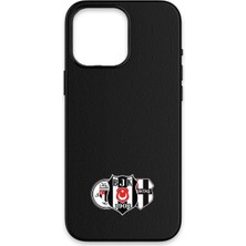 iPhone 16 Pro Max Uyumlu Beşiktaş Üç Arma Deri Magsafe Lisanslı Telefon Kılıfı