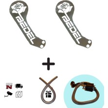 GMS Cg Cup E-Bike Modifiye Bedel Çeki Demiri Nikel 2 Adet(+Buji Kablo Kılıf)