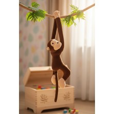 Maks Toys Kahverengi Peluş Maymun 70 cm Elleri Yapışan Pamuklu Oyuncak