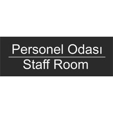 Altınuç Art Design 2 Adet Personel Odası Staff Room 20X7 cm Pvc Ofis Uyarı Levhası