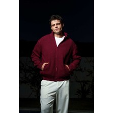 Erkek Fermuarlı Cep Detaylı Triko Ceket