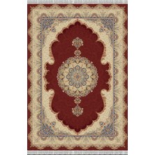 Woolen Halı Wolen Halı Ottoman Yumuşak Viscon Halı 5253 Bordo