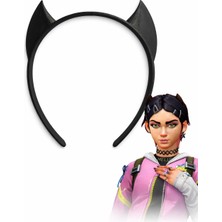 Yapı3D Valorant Clove Esintili Taç Tokası – Cosplay Kedi Kulaklı Saç Aksesuarı