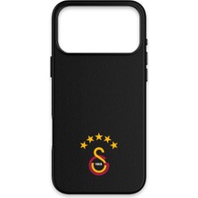 iPhone 17 Pro Uyumlu Galatasaray 5 Yıldız Arma Deri Magsafe Lisanslı Telefon Kılıfı