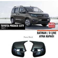 Tuning Vadisi Toyota Proace City Batman Yarasa Ayna Kapağı Piano Black / 2021 Sonrası
