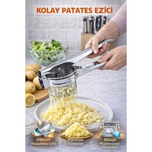 Berdina Home Paslanmaz Çelik Patates Ezici Püre Yapıcı Nar Limon Mevye Sıkacağı Büyük Hazneli Ezici Press