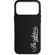 iPhone 17 Pro Max Uyumlu Beşiktaş El Yazı Deri Magsafe Lisanslı Telefon Kılıfı