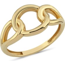 Zümrüt Sarraf 14 Ayar Altın Zincir Modelli Yüzük