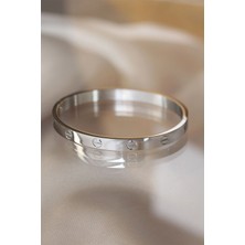 Shoplet Buğz 316L Çelik Silver Renk Bilezik