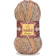 Flamex 5 Adet Hercai Ebruli Hırka Kazak Atkı Bere El Örgü Ipi Yünü 76035