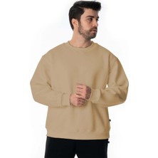 Erkek Sıfır Yaka Basic Sweatshirt