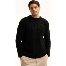 Erkek Örgü Desenli Triko Kazak