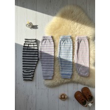 Gmn Collection Bebek Renkli Çizgili Alt Pijama Seti