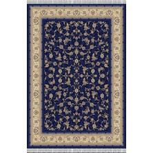 Woolen Halı Wolen Halı Ottoman Yumuşak Viscon Halı 5257 Mavi