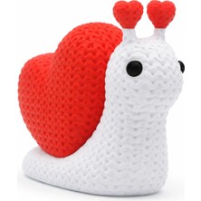 Yapı3D Kalpli Salyangoz Dekoratif Biblo | Çevre Dostu Sert Plastik | Masa, Raf ve Ofis Dekoru | Şık Hediye Figürü