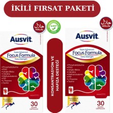 Ausvit Focus Formula – Iki Kutu -Fosfotidilserin ve L-Teanin Içeren Kapsül Takviye Edici Gıda 30 Vegan Caps