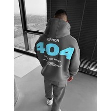 "error 404 Human Not Found" Baskılı Oversize Sweatshirt