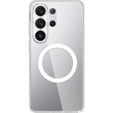 Galaxy S26 Ultra Uyumlu Kılıf M-Safe Şarj Özellikli Transparan Sert Pc Wlons Pita Kapak Şeffaf