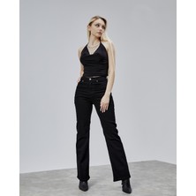 Bejna Kadın Yüksek Bel Wide Leg Geniş Paça Jean