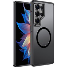 Galaxy S26 Ultra Uyumlu Kılıf M-Safe Şarj Özellikli Mat Görünümlü Wlons Vevo Kapak Siyah