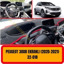 A3D Torpido Koruma Peugeot 3008 2020 Ön Örtüsü Göğüs Panel Torpido Koruma Koruyucu Kılıfı Halısı Yedek Parça
