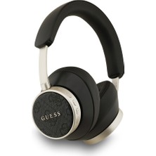 Guess Lisanslı Pu Metal Klasik Yazı Logolu Kulak Üstü Bluetooth Kulaklık Siyah