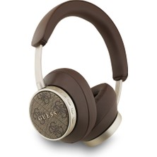 Guess Lisanslı Pu Metal Klasik Yazı Logolu Kulak Üstü Bluetooth Kulaklık Kahverengi