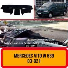 A3D Torpido Koruma Mercedes -Benz Vito W639 2003-2014 Ön Gögüs Panel Torpido Koruma Koruyucu Kilifi Halisi Örtüsü