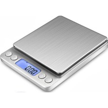 Virnex Plt Power Dijital Hassas Paslanmaz Yüzeyli Mutfak Terazisi Tartısı 500GR/0.01 Hassasiyet Pil Hediye