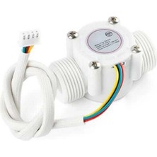 Voltaj YF-S403 5-18V Sıcaklık Algılamalı Su Akış Sensörü Debimetre G3/4 1-30L/DK