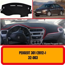 A3D Torpido Koruma Peugeot 301 (2012+) Ön Gögüs Panel Torpido Korumasi Kilifi Halisi Koruyucu Örtüsü