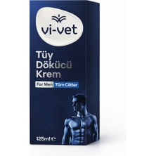 Vi-Vet Erkekler Için Tüy Dökücü Krem 125 ml – Hızlı Etkili, Tüm Ciltler, Pürüzsüz Cilt Bakımı  📌