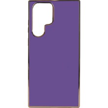 ZM Store Galaxy S23 Ultra Uyumlu Kılıf Parlak Kenarlı Kamera Korumalı Bark Kapak