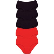 Marsilyan 5 Adet Tutku Kadın Yüksek Bel Bato Kalın Lastik Külot S2