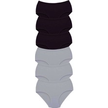 Marsilyan 6 Adet Tutku Kadın Yüksek Bel Bato Kalın Lastik Külot S3