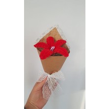 Badem Hediyecilik El Yapımı Zambak Şönil Çiçek Buket – Dekoratif, Solmayan, Hediye Için Ideal