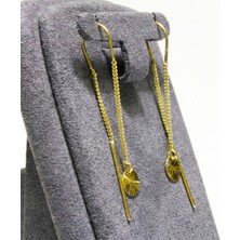 Kızılay Kuyumcusu 14 Ayar Altın Sallantılı Zincir Küpe KPE9991