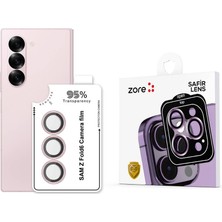 Maks Technology Galaxy Z Fold 6 ​mkst Cl-11 Safir Parmak Izi Bırakmayan Anti-Reflective Kamera Lens Koruyucu-Pembe