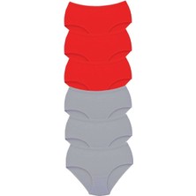 Marsilyan 6 Adet Tutku Kadın Yüksek Bel Bato Kalın Lastik Külot S6