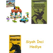 LEGO Friends Meyveli Içecek Plaj Standı 42625-6 Yaş ve Üzeri Çocuklar Için Kaplumbağa Figürü Içeren Yaratıcı Oyuncak Yapım Seti (213 Parça) + Dünyanın Merkezine Yolculuk + Siyah Inci Hediye