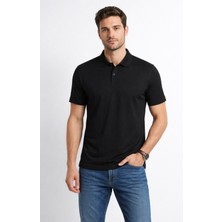 Cazador Erkek Polo Yaka Tshirt 44095 Siyah Regular Fit