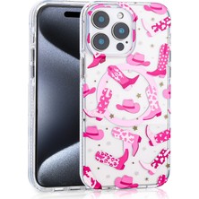 Paladyum Case iPhone 14 Pro Max Uyumlu Premium Tpu Cowgirl Çizme Desenli Stilo Kapak