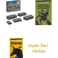 LEGO City Raylar 60205-5 Yaş ve Üzeri Çocuklar Için City Setleriyle Uyumlu Yaratıcı Oyuncak Yapım Seti (20 Parça) + Dünyanın Merkezine Yolculuk + Siyah Inci Hediye