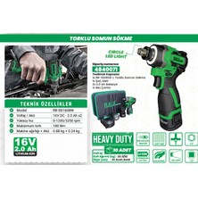 Haıspro 180 Nm Tork Akülü Somun Sıkma - Profesyonel Akülü Vidalama - 2x2 Ah Çift Akü - RB-SD1608W