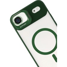 Olinea Iphone 17 Air Remim Lensli Magsafe Standlı Kapak - Koyu Yeşil