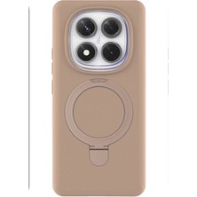 Olinea Newface Redmi Note 14 4g Magsafe Standlı Kapak - Çöl Titanyum